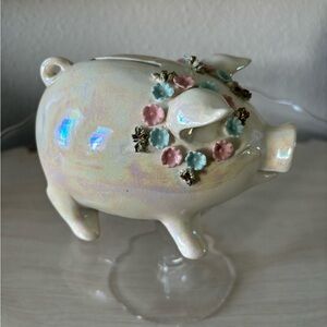 Vintage iridescent piggy bank